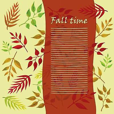 EPS 해외이미지 백그라운드 잎 일러스트 나뭇잎 사람없음 연두색 주황색 밑줄 해외일러스트 식물 컬러 초록색 파일형식 벡터 이미지허브