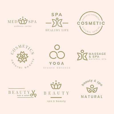 EPS 해외이미지 꽃 나비 잎 일러스트 사람모양 사람없음 세트 뷰티 스파 원형 뷰티샵 심볼 라인아트 원형프레임 가위질 베이지색 해외일러스트 모양 도형 식물 선 컬러 곤충 프레임 가위_도구 상점 파일형식 벡터 이미지허브