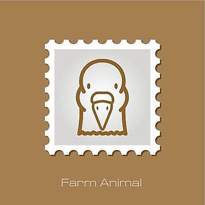 EPS 해외이미지 한마리 일러스트 사람없음 갈색 흰색 비둘기 우표 해외일러스트 1 컬러 조류 파일형식 벡터 이미지허브