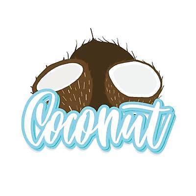 EPS 해외이미지 영어 일러스트 글자캘리그라피 사람없음 여름 코코넛 필기체 해외일러스트 문자 계절 과일 캘리그라피 파일형식 벡터 이미지허브