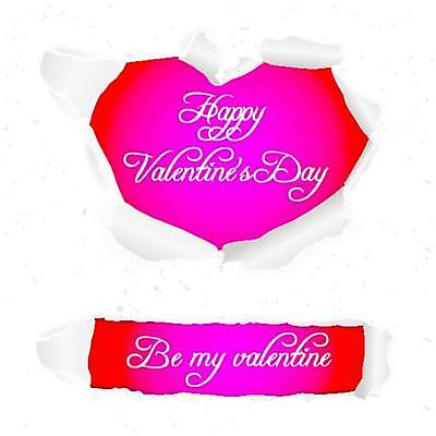 EPS 해외이미지 종이 분홍색 백그라운드 일러스트 발렌타인데이 사랑 하트 축하 깨짐 해외일러스트 모양 감정 컬러 컨셉 데이이벤트 파일형식 벡터 이미지허브