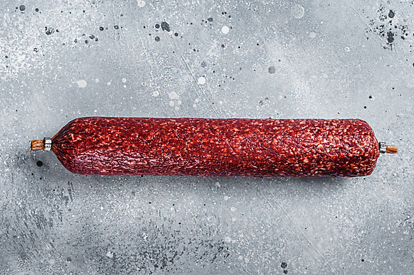 포토 JPG 해외이미지 회색배경 실내 사람없음 하이앵글 소시지 살라미 해외포토 뷰포인트 백그라운드 내부 회색 가공식품 파일형식 이미지허브