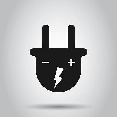 EPS 해외이미지 템플릿 디자인 스티커 인터넷 일러스트 라벨 웹 힘 장비 에너지 플랫 콘센트 플러그 코드 연결 심볼 회전 심플 철사 스위치 고립 해외일러스트 프레임 파일형식 벡터 이미지허브