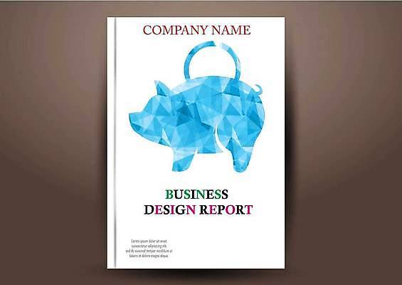 EPS 해외이미지 표지디자인 표지 하늘색 북커버 일러스트 비즈니스 사람없음 책 동전 저축 돼지저금통 폴리곤 표지샘플 해외일러스트 돈 금융 파란색 저금통 파일형식 벡터 이미지허브