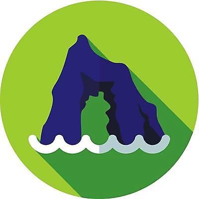 EPS 해외이미지 일러스트 사람없음 초록색 바위동굴 해외일러스트 컬러 동굴 파일형식 벡터 이미지허브