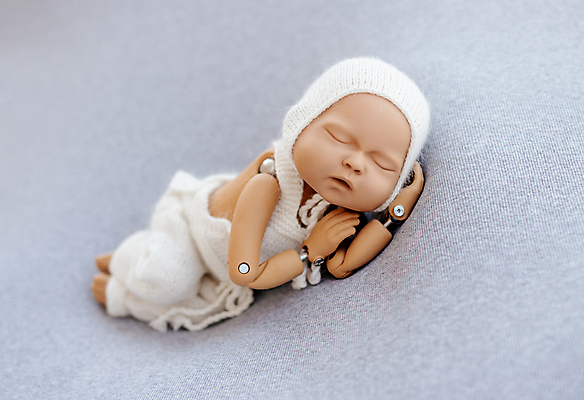 포토 JPG 해외이미지 컨셉 사람없음 아기 신생아 잠 니트 아기인형 해외포토 인형 상의 사람 파일형식 이미지허브