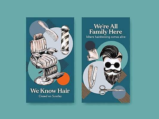 EPS 해외이미지 디자인 얼굴 일러스트 수염 사람없음 파란색 머리빗 클래식 이발 콧수염 복고 면도기 면도칼 이발소 미용가위 이발사 이발소회전등 힙스터 해외일러스트 패션 컬러 컨셉 조명 가위_도구 신체부위 위생용품 미용용품 뷰티샵 면도 파일형식 벡터 이미지허브