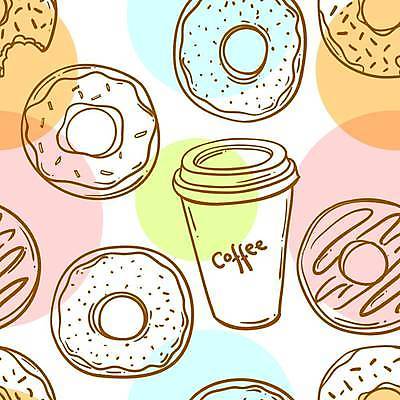 EPS 해외이미지 커피 일러스트 디저트 사람없음 도넛 달콤 테이크아웃컵 해외일러스트 음료 음식 컵 맛 파일형식 벡터 이미지허브