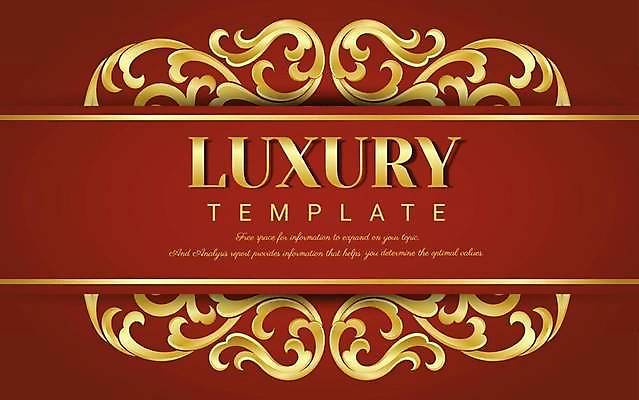 EPS 해외이미지 일러스트 프레임 사람없음 빨간색 금색 고급 테두리 해외일러스트 컬러 컨셉 파일형식 벡터 이미지허브