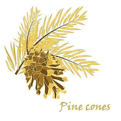 EPS 해외이미지 크리스마스 겨울 일러스트 사람없음 솔방울 솔잎 해외일러스트 계절 기념일 잎 파일형식 벡터 이미지허브