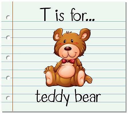 EPS 해외이미지 알파벳 영어 일러스트 영어교육 사람없음 단어 곰인형 동물인형 T 단어카드 해외일러스트 문자 교육 인형 파일형식 벡터 단어장 이미지허브