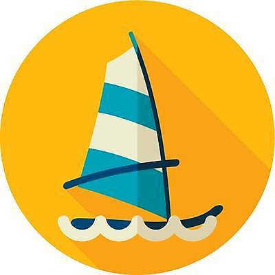 EPS 해외이미지 요트 일러스트 사람없음 여름 노란색 해외일러스트 계절 컬러 배_교통 파일형식 벡터 이미지허브