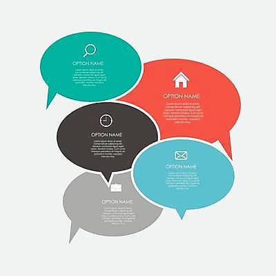 EPS 해외이미지 디자인 시계 말풍선 서류가방 일러스트 비즈니스 돋보기 사람없음 자료 인포그래픽 정보 편지 레이아웃 목차 집모양 해외일러스트 모양 가방 파일형식 벡터 이미지허브