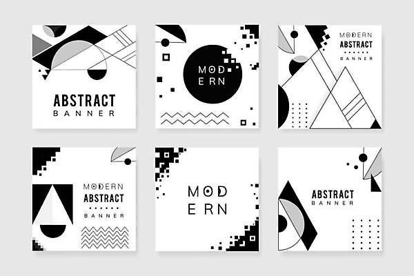 EPS 해외이미지 디자인 일러스트 추상 사람없음 세트 검은색 엘리먼트 해외일러스트 컬러 무늬 파일형식 벡터 이미지허브