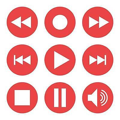 EPS 해외이미지 음악 일러스트 사람없음 빨간색 세트 원형 정지 볼륨 재생 일시정지 빨리감기 되감기 인터페이스 제어 플레이 플레이어 중지_중단 해외일러스트 도형 컬러 모션 문화예술 파일형식 벡터 이미지허브