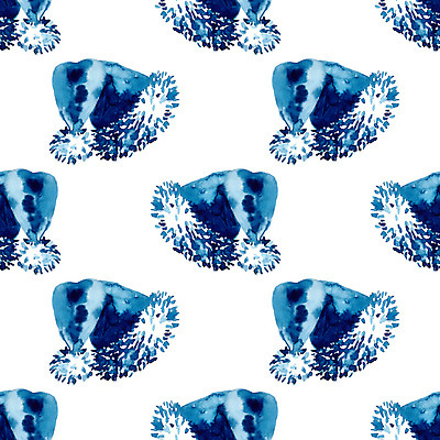 JPG 해외이미지 디자인 백그라운드 크리스마스 겨울 패턴 일러스트 산타모자 사람없음 장식 파란색 축하 엘리먼트 해외일러스트 모자_잡화 계절 기념일 컬러 컨셉 무늬 파일형식 이미지허브