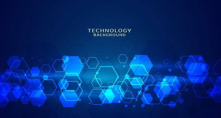 EPS 해외이미지 모양 디자인 배너 과학 백그라운드 일러스트 추상 미래 기술 실험 파란색 컴퓨터 디지털 자료 네트워크 발표 연결 사이버 육각형 기하학 혁명 인공 지능 테크노 화학물질 AI_인공지능 해외일러스트 도형 컬러 컨셉 무늬 전자제품 화학 파일형식 벡터 이미지허브
