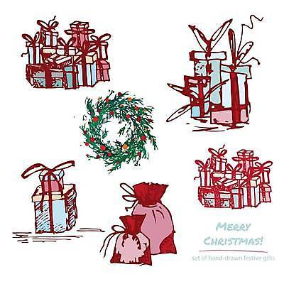 EPS 해외이미지 크리스마스 겨울 일러스트 사람없음 빨간색 선물상자 눈 분위기 리스장식 크리스마스리스 해외일러스트 자연요소 계절 기념일 컬러 컨셉 날씨 선물 장식 상자 화환 파일형식 벡터 이미지허브