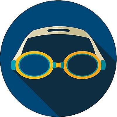 EPS 해외이미지 일러스트 사람없음 여름 남색 물안경 해외일러스트 계절 컬러 수영용품 파일형식 벡터 이미지허브