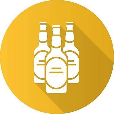 EPS 해외이미지 디자인 일러스트 맥주 사람없음 원형 플랫 오브젝트 맥주병 해외일러스트 도형 술병 주류 파일형식 벡터 이미지허브