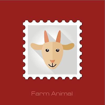 EPS 해외이미지 한마리 얼굴 일러스트 염소 사람없음 흰색 우표 베이지색 해외일러스트 1 컬러 포유류 신체부위 파일형식 벡터 이미지허브