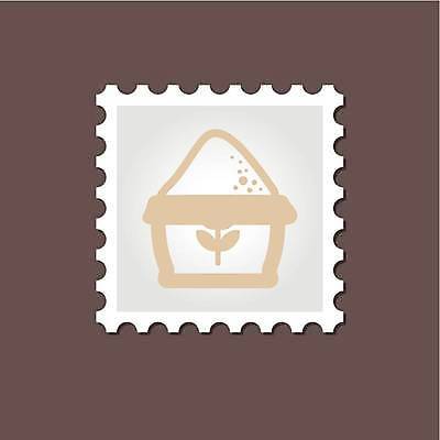 EPS 해외이미지 일러스트 사람없음 흰색 밀가루 우표 포대 포대자루 해외일러스트 컬러 가루 자루 파일형식 벡터 이미지허브