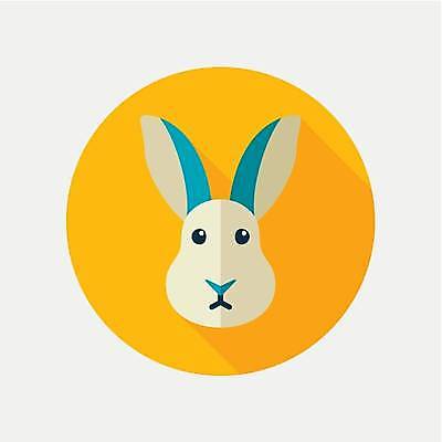 EPS 해외이미지 한마리 일러스트 사람없음 농장 토끼 원형 해외일러스트 도형 1 농업 포유류 반려동물 파일형식 벡터 이미지허브