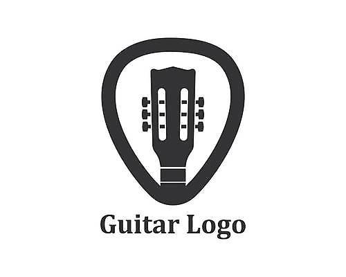 EPS 해외이미지 디자인 음악 일러스트 사람없음 검은색 기타 심볼 기타헤드 해외일러스트 컬러 현악기 문화예술 파일형식 벡터 이미지허브