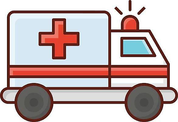 EPS 해외이미지 일러스트 의학 사람없음 구급차 십자표시 해외일러스트 자동차 표시 파일형식 벡터 이미지허브