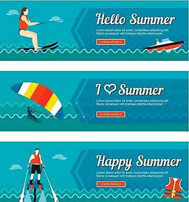EPS 해외이미지 전신 배너 여자 남자 가로배너 바다 일러스트 성인 두명 파란색 하트 수상스포츠 잡기 승차 모터보트 구명조끼 여름스포츠 수상스키 카이트서핑 성인만 배너세트 플라이보드 해외일러스트 모양 스포츠 컬러 배_교통 모션 사람 가로 레포츠 세트 구조용품 파일형식 벡터 여름_계절 이미지허브