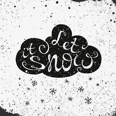 EPS 해외이미지 손글씨 영어 일러스트 눈꽃 타이포그라피 사람없음 검은색 눈송이 눈꽃무늬 필기체 해외일러스트 문자 컬러 무늬 눈_날씨 파일형식 벡터 이미지허브