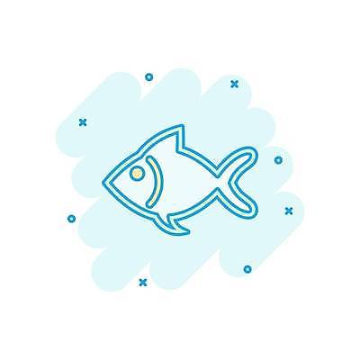 EPS 해외이미지 한마리 일러스트 어류 사람없음 민트색 해외일러스트 1 컬러 수중동물 파일형식 벡터 이미지허브