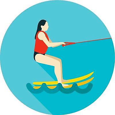 EPS 해외이미지 전신 여자 하늘색 일러스트 한명 서기 성인 잡기 수상스키 성인여자한명만 해외일러스트 1 모션 사람 파란색 수상스포츠 여자한명만 성인여자만 파일형식 벡터 이미지허브