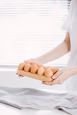 포토 JPG 해외이미지 여자 실내 한명 들기 상반신 성인 옆모습 계란 식탁보 계란판 성인여자한명만 해외포토 1 뷰포인트 모션 사람 내부 알 여자한명만 성인여자만 파일형식 이미지허브