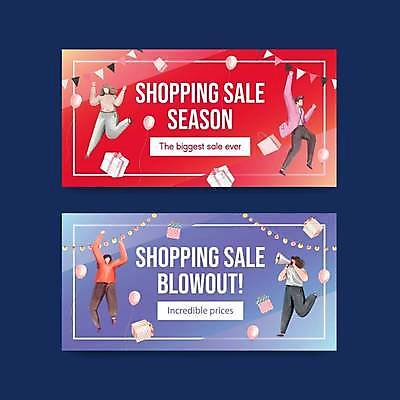 EPS 해외이미지 전신 여자 남자 일러스트 들기 여러명 성인 선물상자 쇼핑 쇼핑백 점프 확성기 만세 풍선 가랜드 알전구 성인만 해외일러스트 다수 가방 전구 모션 선물 사람 상자 파티용품 파일형식 벡터 이미지허브