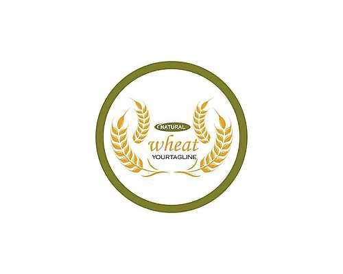 EPS 해외이미지 디자인 농업 일러스트 사람없음 초록색 농작물 노란색 성장 낟알 밀 심볼 해외일러스트 산업 컬러 곡류 파일형식 벡터 이미지허브