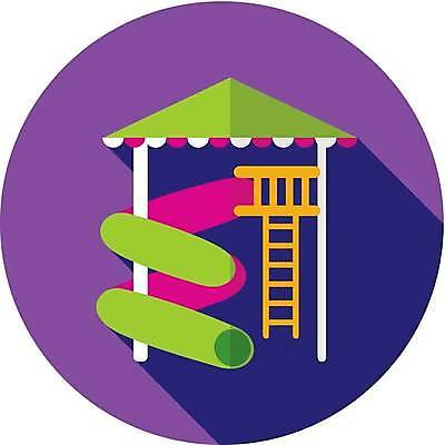 EPS 해외이미지 일러스트 사람없음 보라색 워터슬라이드 해외일러스트 컬러 파일형식 벡터 이미지허브