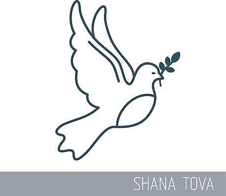 EPS 해외이미지 전통 종교 일러스트 조류 휴가 디저트 빨간색 축하 연도 비둘기 유대인 유태교 해외일러스트 동물 음식 컬러 컨셉 파일형식 벡터 이미지허브