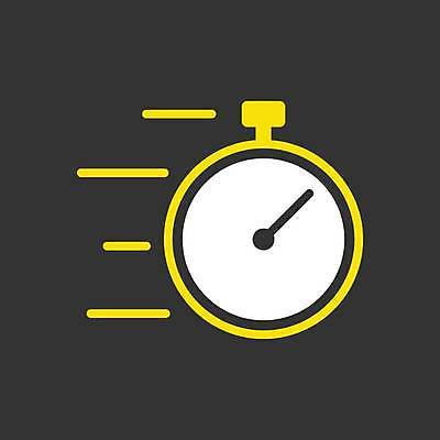 EPS 해외이미지 디자인 시계 일러스트 사람없음 노란색 검은색 흰색 시간 속도 해외일러스트 컬러 파일형식 벡터 이미지허브