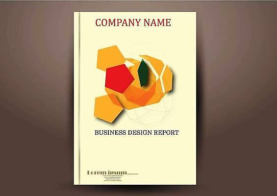 EPS 해외이미지 도형 표지디자인 표지 북커버 일러스트 비즈니스 추상 사람없음 책 노란색 오각형 표지샘플 해외일러스트 컬러 무늬 파일형식 벡터 이미지허브