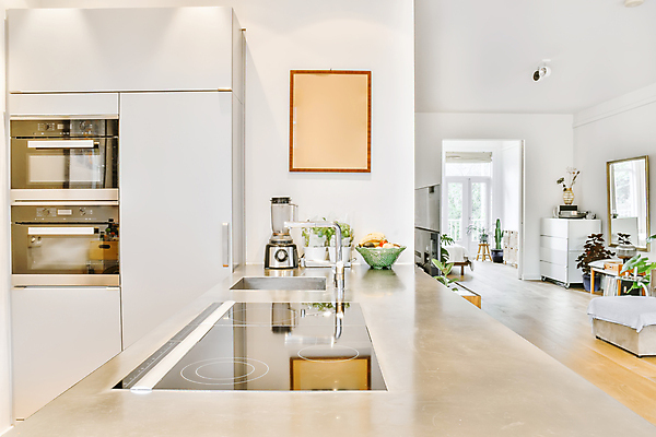 포토 JPG 해외이미지 화분 거실 실내 풍경 사람없음 내부 인테리어 주방 거울 레인지 오븐 아일랜드식탁 전기렌지 안락 해외포토 디자인 컨셉 식탁 가전제품 파일형식 이미지허브