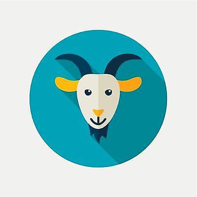 EPS 해외이미지 한마리 일러스트 염소 사람없음 농장 원형 해외일러스트 도형 1 농업 포유류 파일형식 벡터 이미지허브