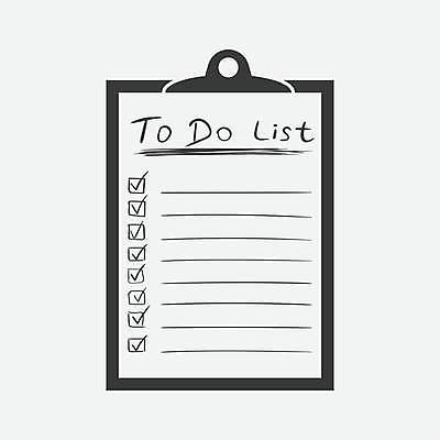 EPS 해외이미지 디자인 백그라운드 일러스트 사람없음 계획 계획표 서류판 체크리스트 카피스페이스 투두리스트 해외일러스트 컨셉 사무용품 공백 리스트 파일형식 벡터 이미지허브