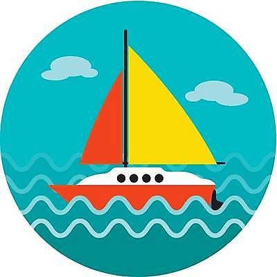 EPS 해외이미지 바다 하늘색 일러스트 사람없음 보트 해외일러스트 배_교통 파란색 파일형식 벡터 이미지허브