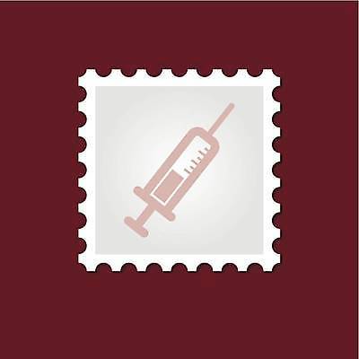 EPS 해외이미지 일러스트 의학 주사기 사람없음 흰색 우표 연분홍색 해외일러스트 분홍색 컬러 의료기기 파일형식 벡터 이미지허브