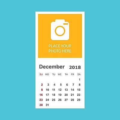 EPS 해외이미지 템플릿 종이 백그라운드 일러스트 비즈니스 휴가 설계 숫자 다이어리 공백 달력 시간 신용카드 일주일 날짜 플랫 12월 연도 페이지 일요일 주소 월 2018년 금요일 마감 목요일 오늘 월요일 조언 토요일 해외일러스트 문자 컨셉 금융 사무용품 요일 파일형식 벡터 이미지허브