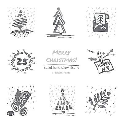 EPS 해외이미지 잎 크리스마스 일러스트 사람없음 세트 크리스마스트리 회색 풀잎 편지 심볼 손그림 크리스마스리스 부쉬드노엘 해외일러스트 식물 기념일 컬러 케이크 화환 풀_식물 파일형식 벡터 이미지허브