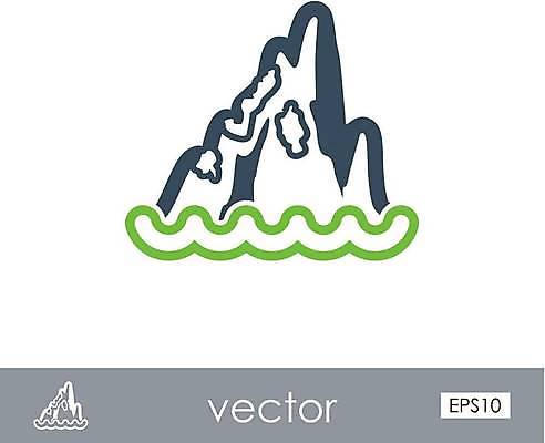EPS 해외이미지 디자인 바다 섬 여행 일러스트 자연 휴가 풍경 물 여름 바위 해외일러스트 자연요소 계절 생태계 파일형식 벡터 이미지허브