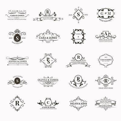 EPS 해외이미지 디자인 배너 일러스트 프레임 사람없음 세트 화려 클래식 고급 심볼 바로크 엘리먼트 스타일 브랜딩 해외일러스트 컨셉 파일형식 벡터 이미지허브