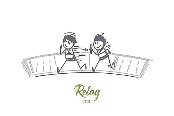 EPS 해외이미지 손 남자 스포츠 포즈 컨셉 2 일러스트 협력 함께함 관리 사람 달리기 연필 경쟁 경기장 도전 스케치 계주 속도 주기 역동적 손그림 지휘봉 통과 고립 달리기선수 선로 엘리먼트 필기체 레터링 해외일러스트 레이스천 문자 스포츠시설 모션 학용품 미술 신체부위 필기구 직물 육상스포츠 육상선수 파일형식 벡터 이미지허브